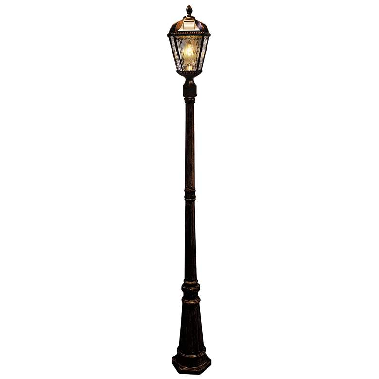Image 2 Royal Bulb 87"H Brushed Bronze Solar LED Post Light w/ Base