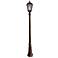 Royal Bulb 87"H Brushed Bronze Solar LED Post Light w/ Base