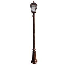 Royal Bulb 87"H Brushed Bronze Solar LED Post Light w/ Base