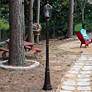 2_Royal Bulb 87"H Brushed Bronze Solar LED Post Light w/ Base