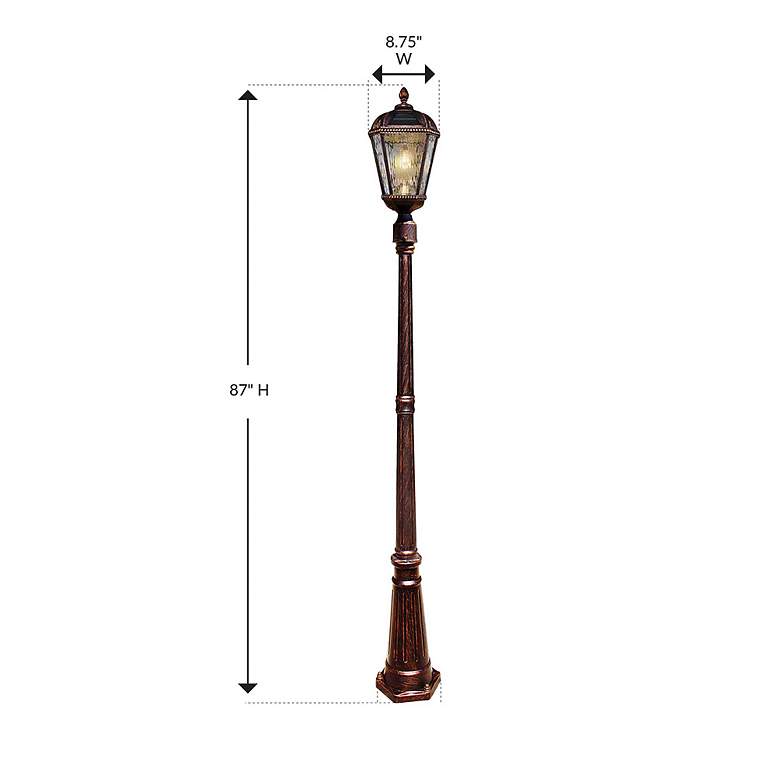 Image 4 Royal Bulb 87"H Brushed Bronze Solar LED Post Light w/ Base more views