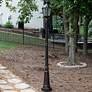 7_Royal Bulb 87"H Brushed Bronze Solar LED Post Light w/ Base more views