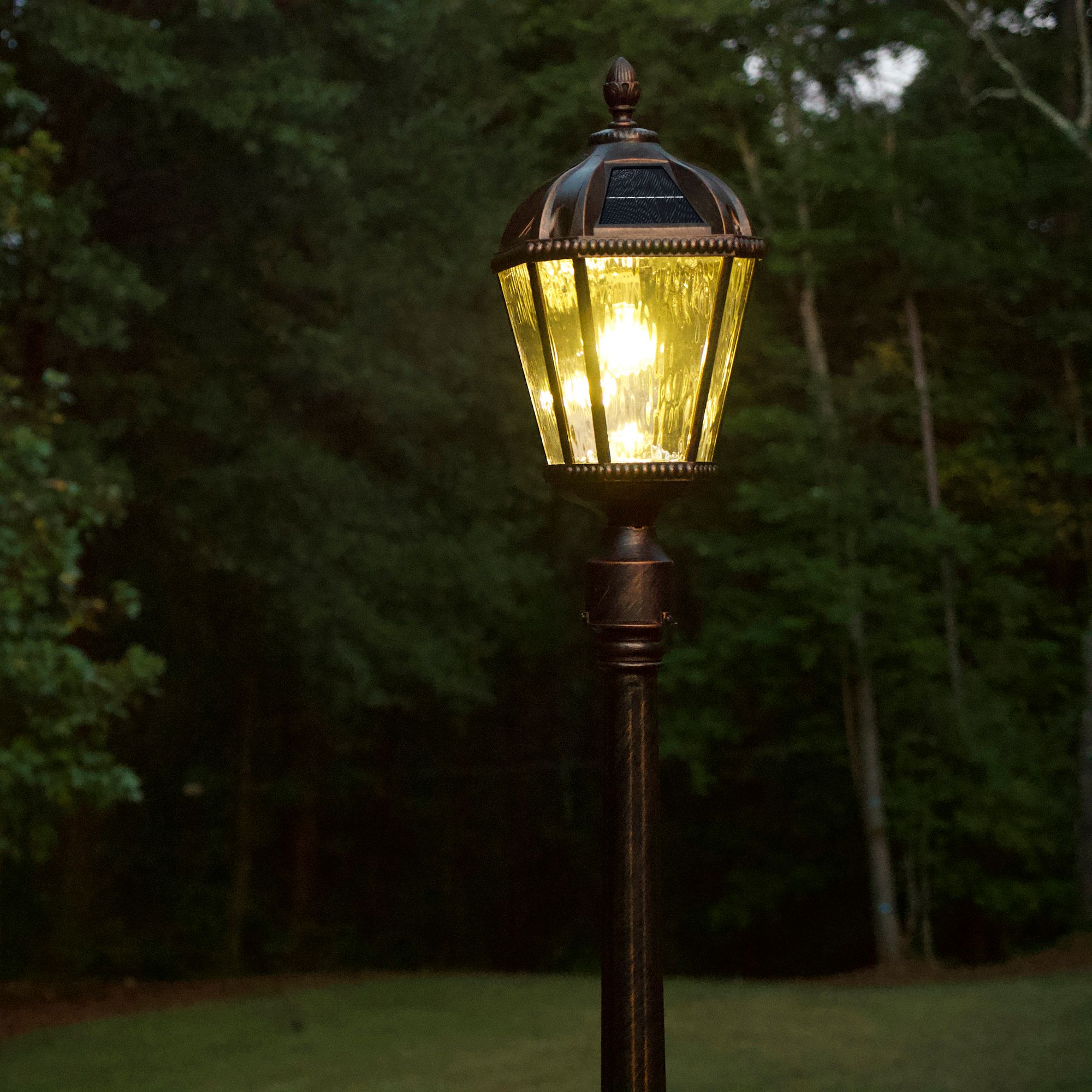 Watch A Video About the Royal Brushed Bronze Solar LED Outdoor Post Light