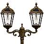 4_Royal Bulb 89"H Bronze 2-Head Solar LED Post Light with Base more views