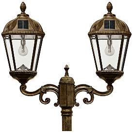 Image2 of Royal Bulb 89"H Bronze 2-Lamp Solar LED Outdoor Post Light more views