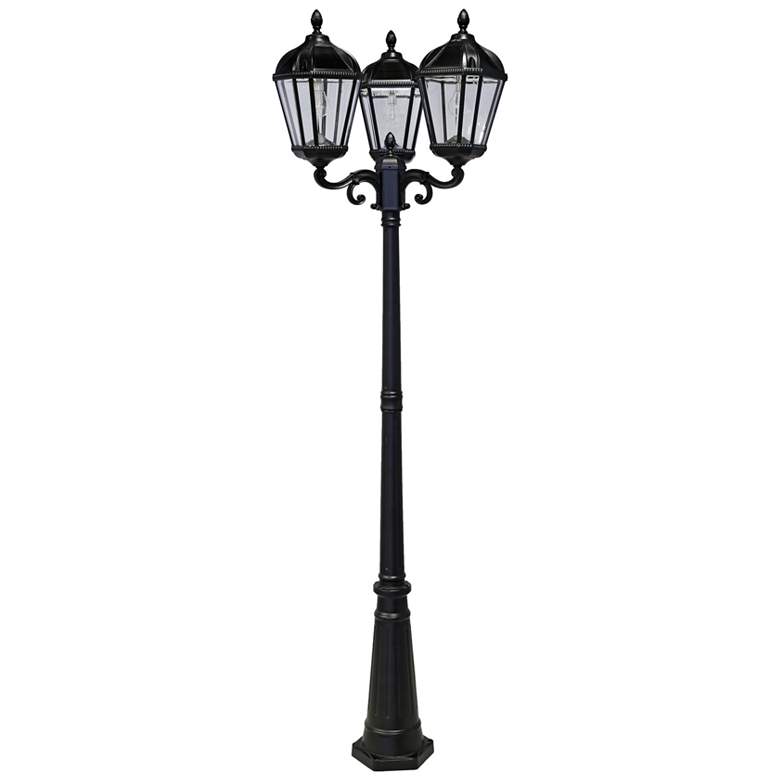 Image 1 Royal Bulb Triple Head Lamp Post Black