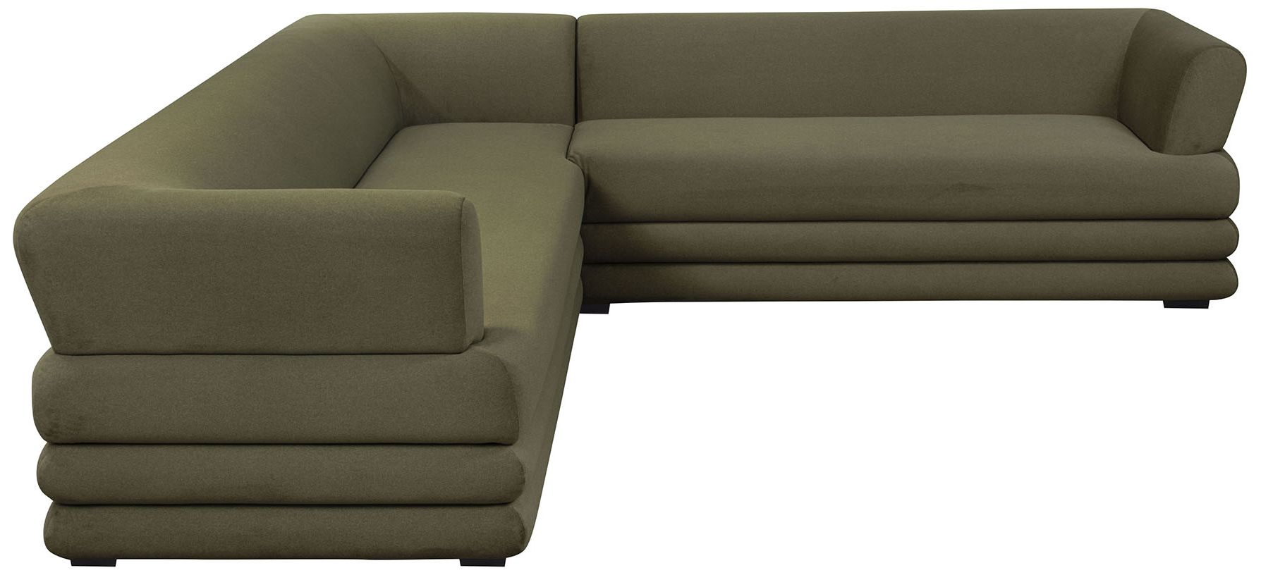 Image 6 Royal Contemporary Modern 2-Piece Sectional in Green more views