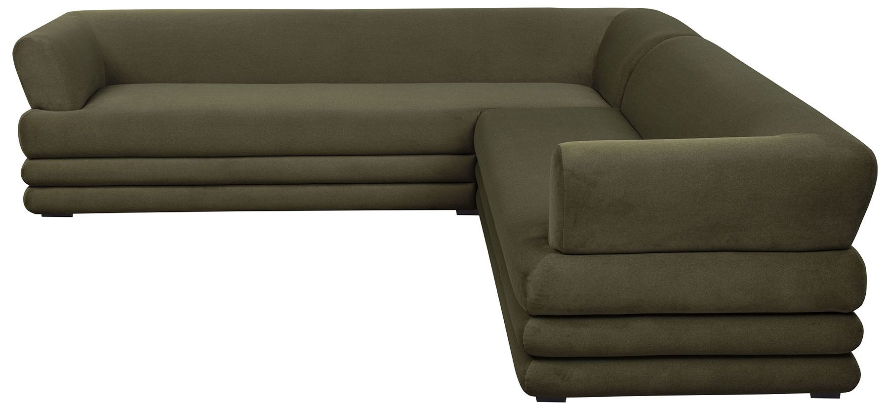Image 7 Royal Contemporary Modern 2-Piece Sectional in Green more views