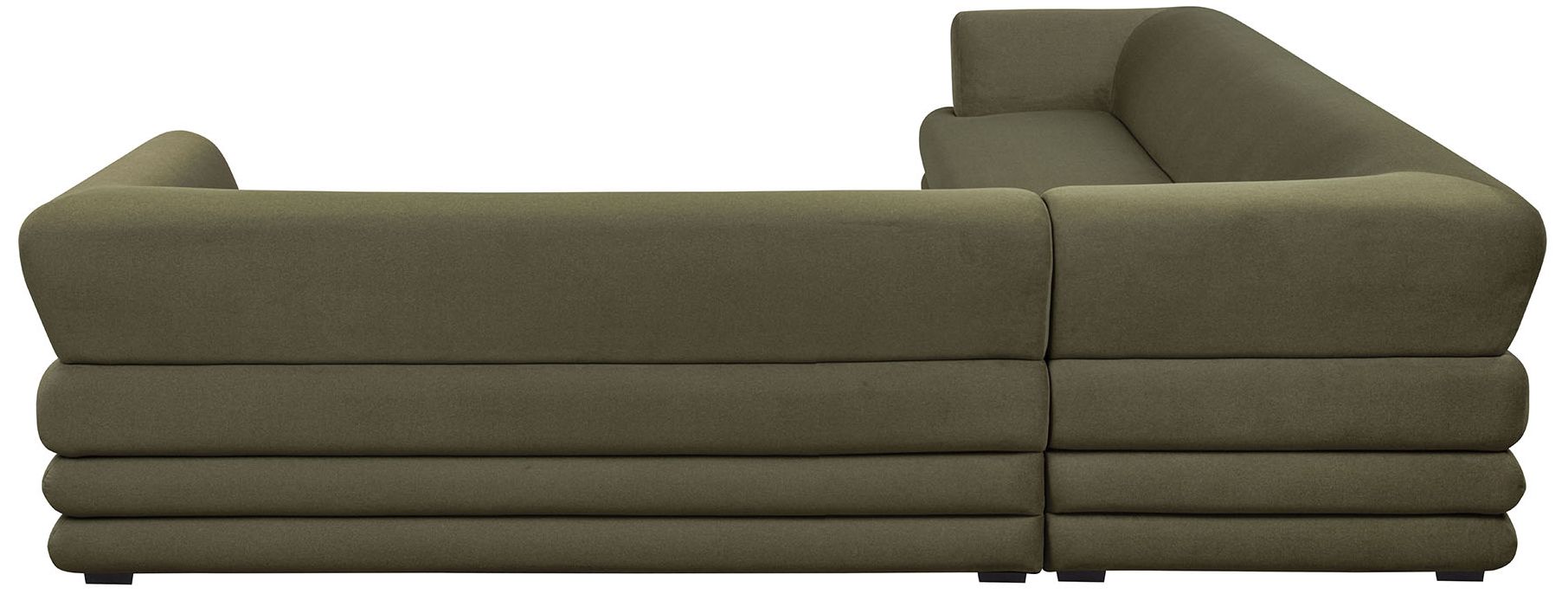 Royal Contemporary Modern 2-Piece Sectional in Green