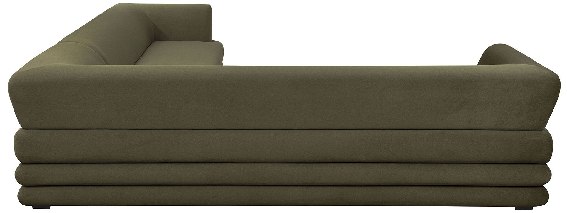 Royal Contemporary Modern 2-Piece Sectional in Green