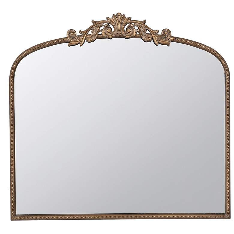 Image 3 Royal Crest 40" x 31" Arch Top Traditional Gold Wall Mirror
