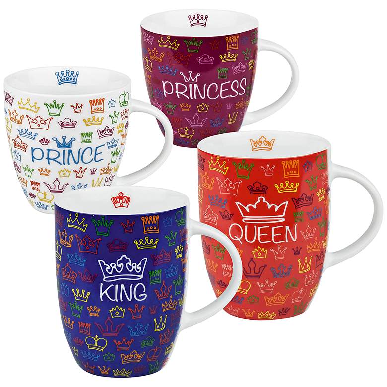 Image 1 Royal Family 4-Piece Porcelain Mug Set