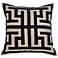 Royal Folk Indigo 18" Square Velvet Decorative Pillow