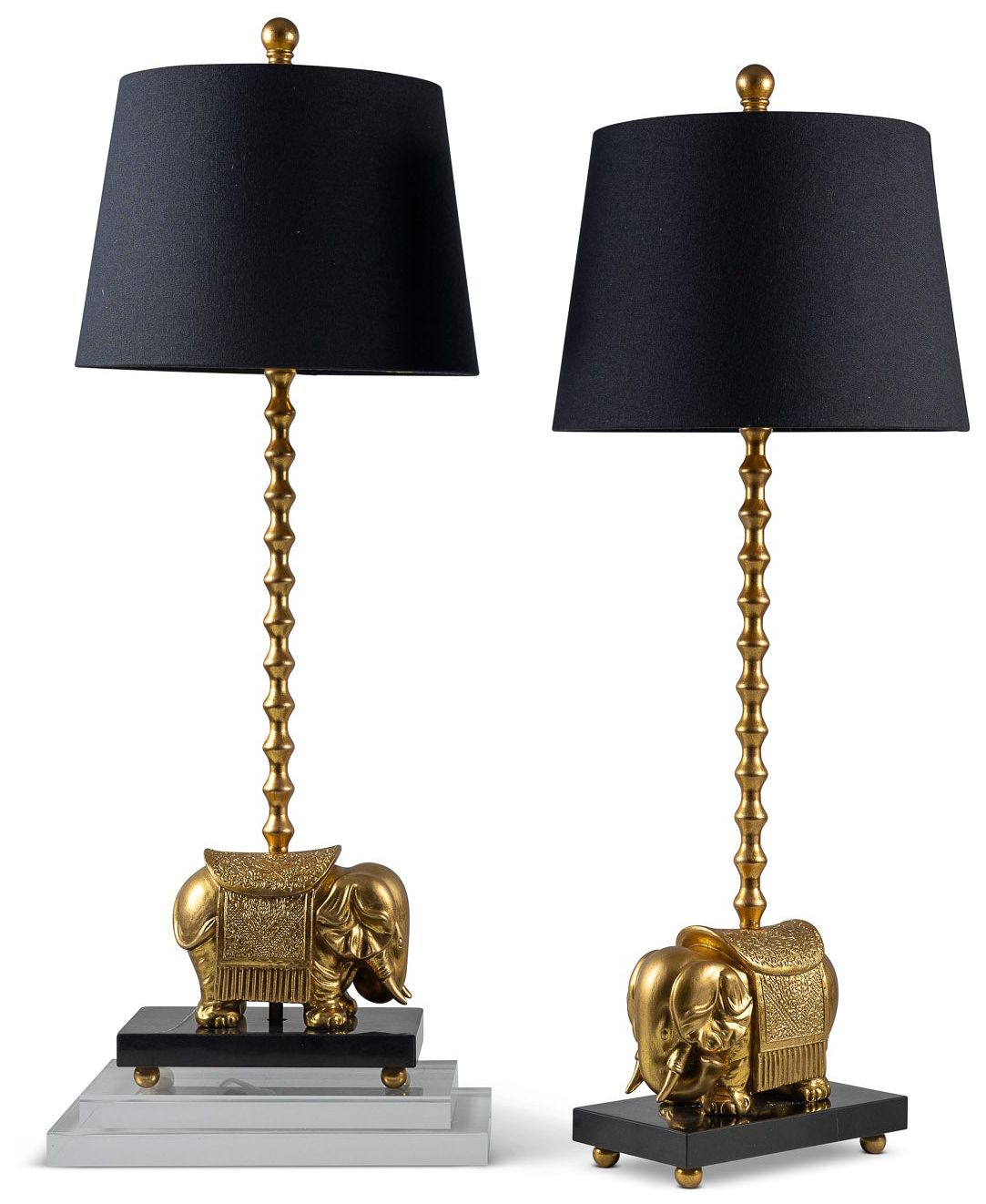 Image 2 Royal Gold Elephant Lamp Set/2 more views
