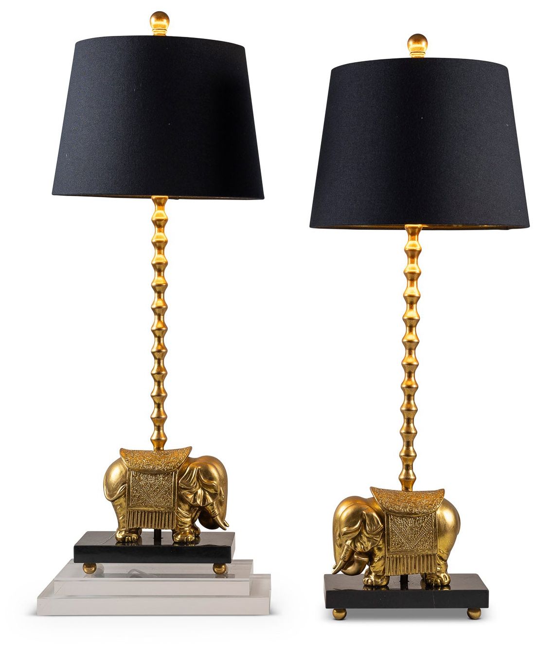 Image 3 Royal Gold Elephant Lamp Set/2 more views