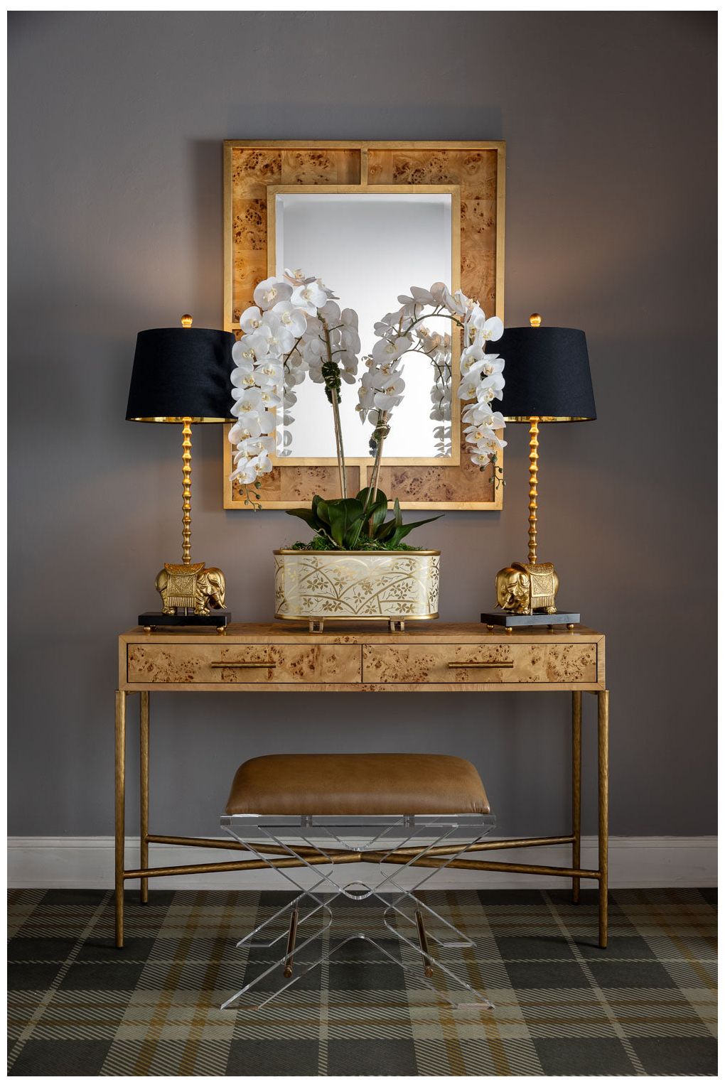 Image 5 Royal Gold Elephant Lamp Set/2 more views