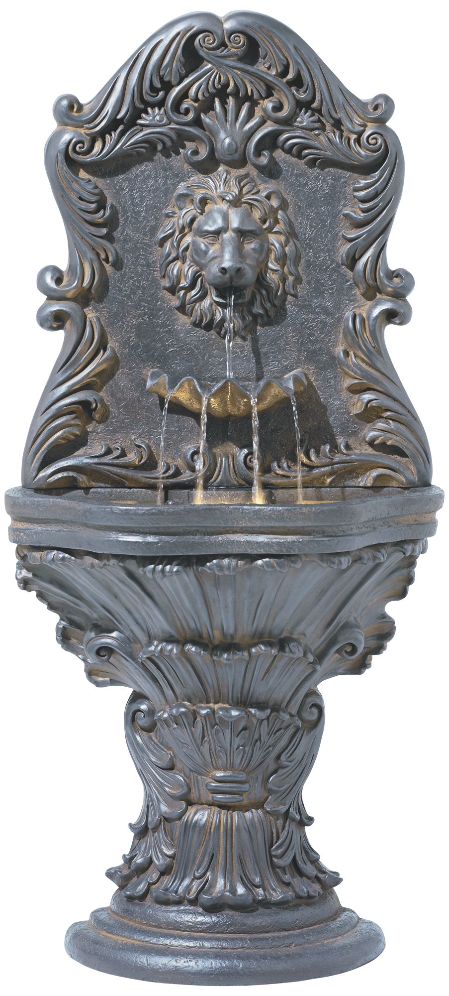 Image 5 Royal Lion Acanthus 50" High Fountain with LED Light more views
