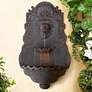 3_Royal Lion Head 31 1/2" High Indoor Outdoor Bronze Wall Fountain