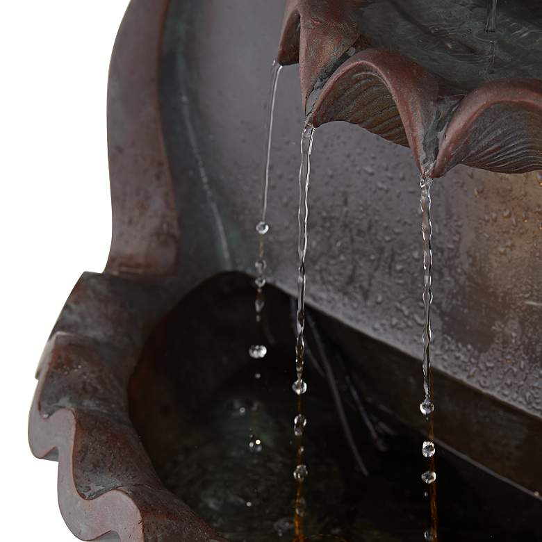 Image 6 Royal Lion Head 31 1/2" High Indoor Outdoor Bronze Wall Fountain more views
