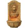 Thumbnail3 of Royal Lion Head Faux Stone 29 1/2" High LED Wall Fountain