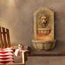 Thumbnail2 of Royal Lion Head Faux Stone 29 1/2" High LED Wall Fountain