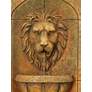 Thumbnail4 of Royal Lion Head Faux Stone 29 1/2" High LED Wall Fountain more views