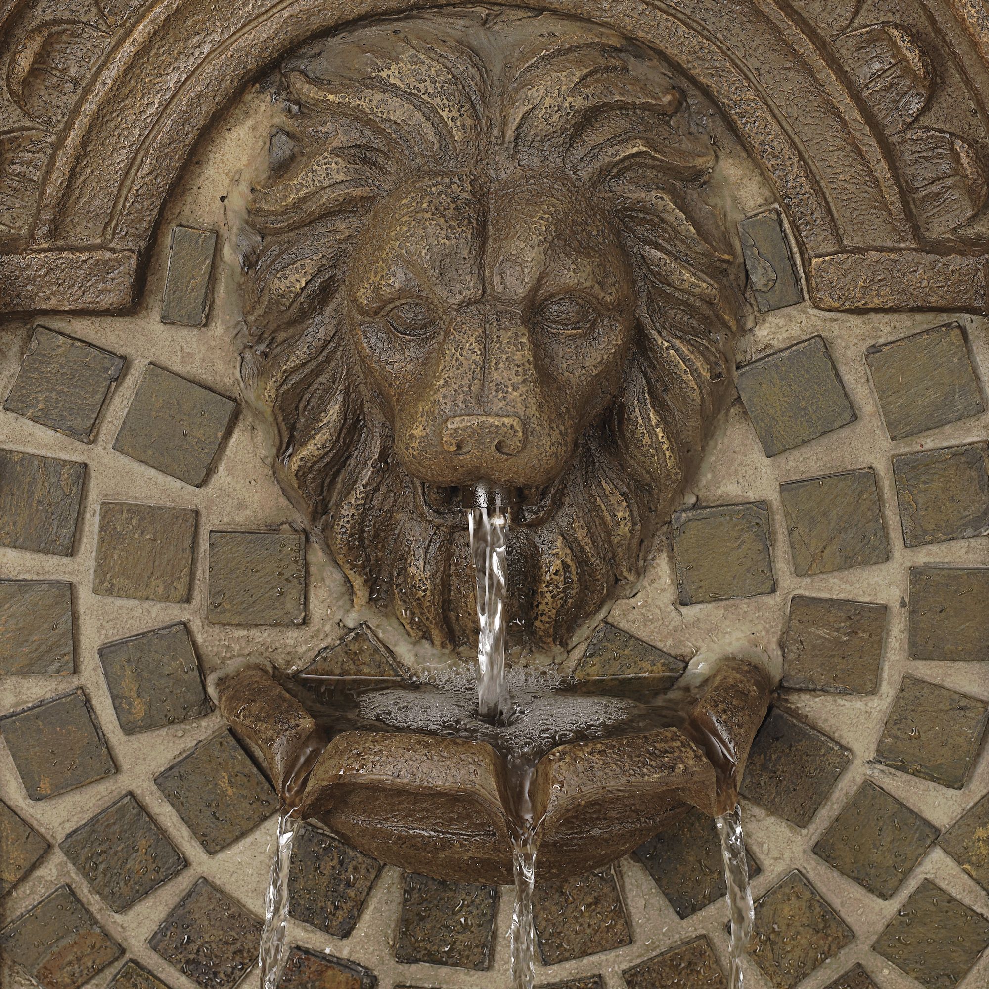 Royal Lions-Head Floor Fountain
