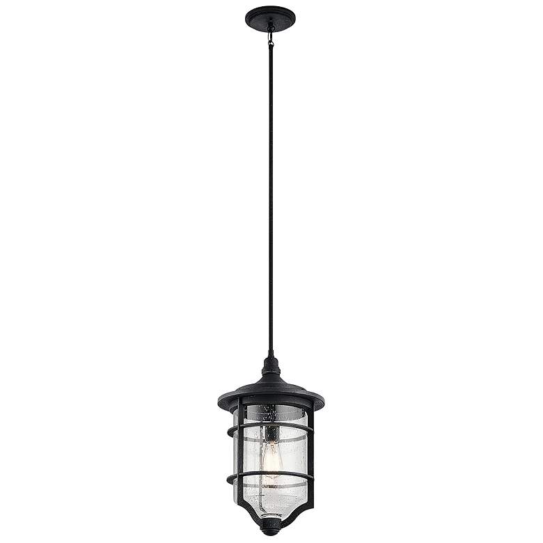 Image 1 Royal Marine 20" High Distressed Black Outdoor Hanging Light
