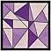 Royal Purple Triangles I 22" Square Framed Wall Art