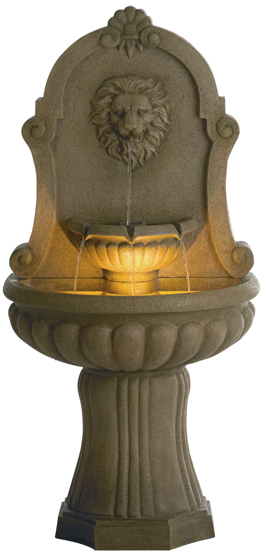 Savanna Lion Floor Fountain