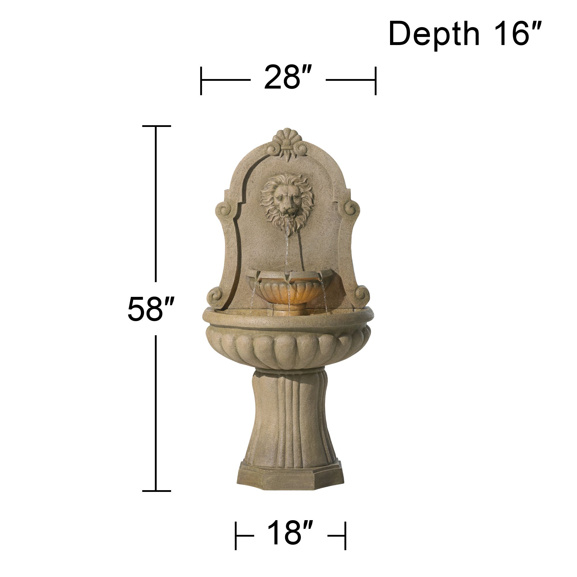 Savanna Lion Floor Fountain