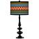 Royal Tapestry Giclee Paley Black Table Lamp