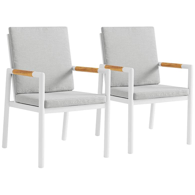Image 2 Royal White Outdoor Dining Chair Set of 2