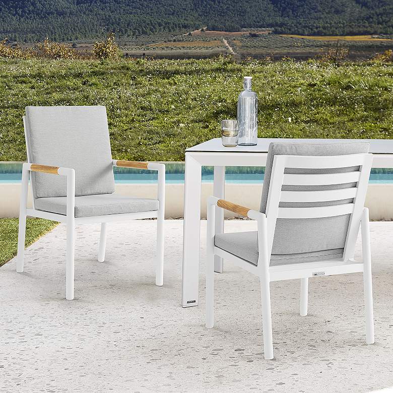 Image 1 Royal White Outdoor Dining Chair Set of 2