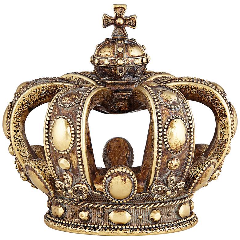 Image 4 Royals Copper and Gold 6 3/4" High Crown Sculpture more views