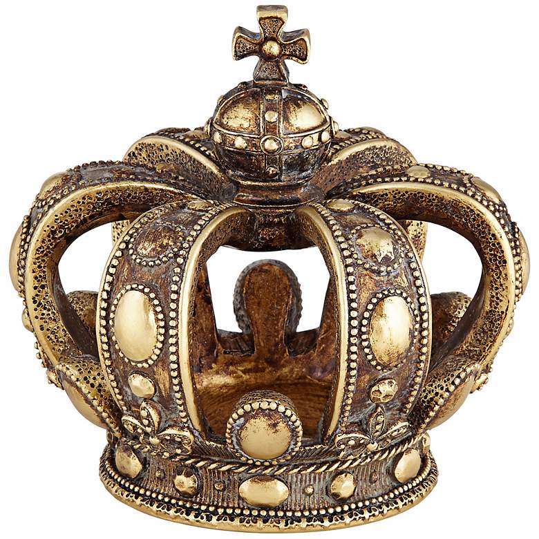 Image 5 Royals Copper and Gold 6 3/4" High Crown Sculpture more views