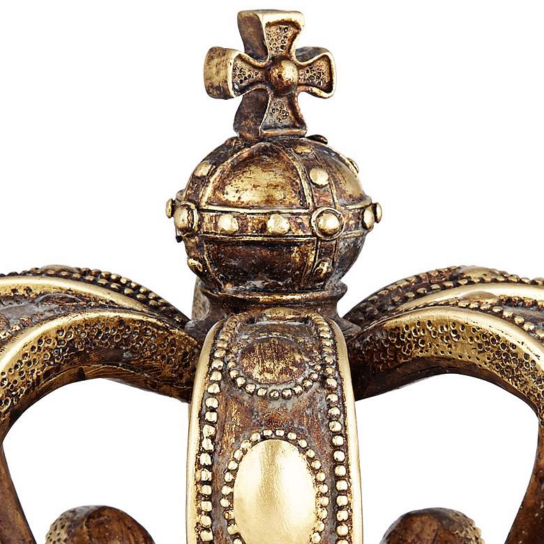 Image 6 Royals Copper and Gold 6 3/4" High Crown Sculpture more views