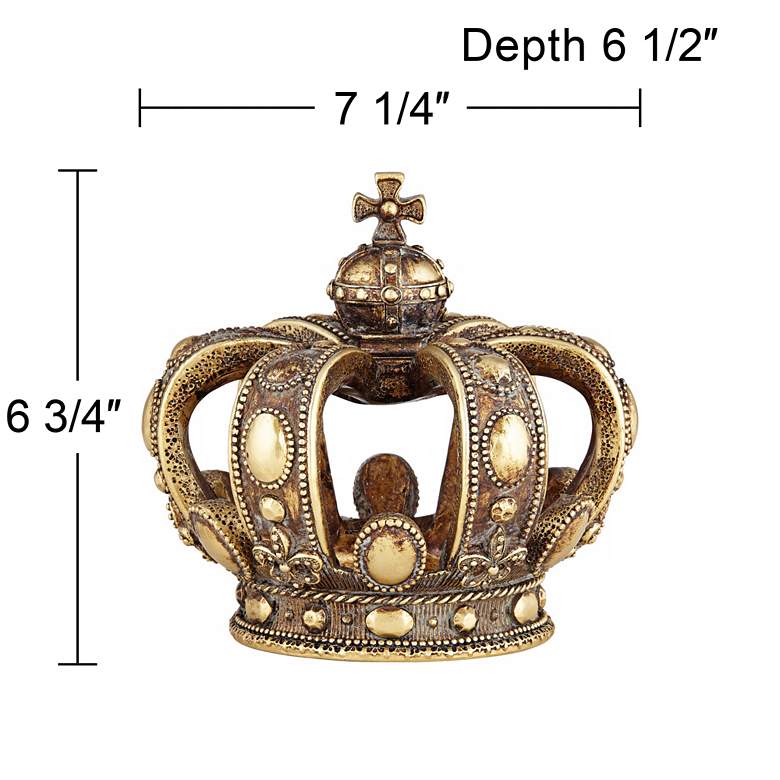 Image 7 Royals Copper and Gold 6 3/4" High Crown Sculpture more views
