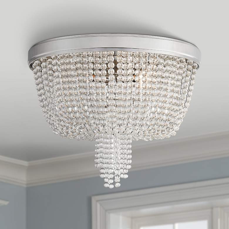 Image 1 Royalton 18 1/4" Wide Polished Nickel Ceiling Light