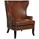 Royalton Cognac Wingback Chair