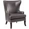 Royalton Grey Wingback Chair
