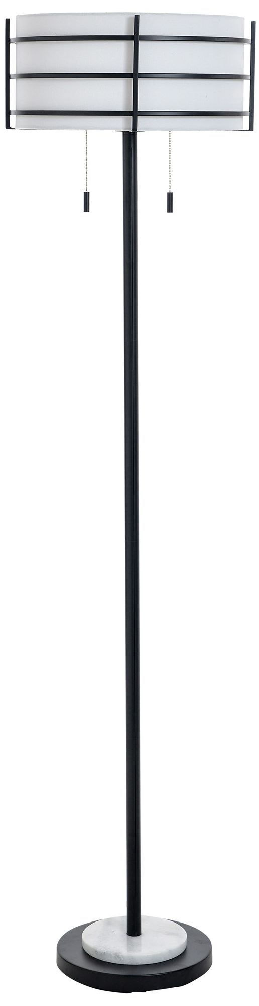 Royce 63" High Zammel Floor Lamp with White Shade