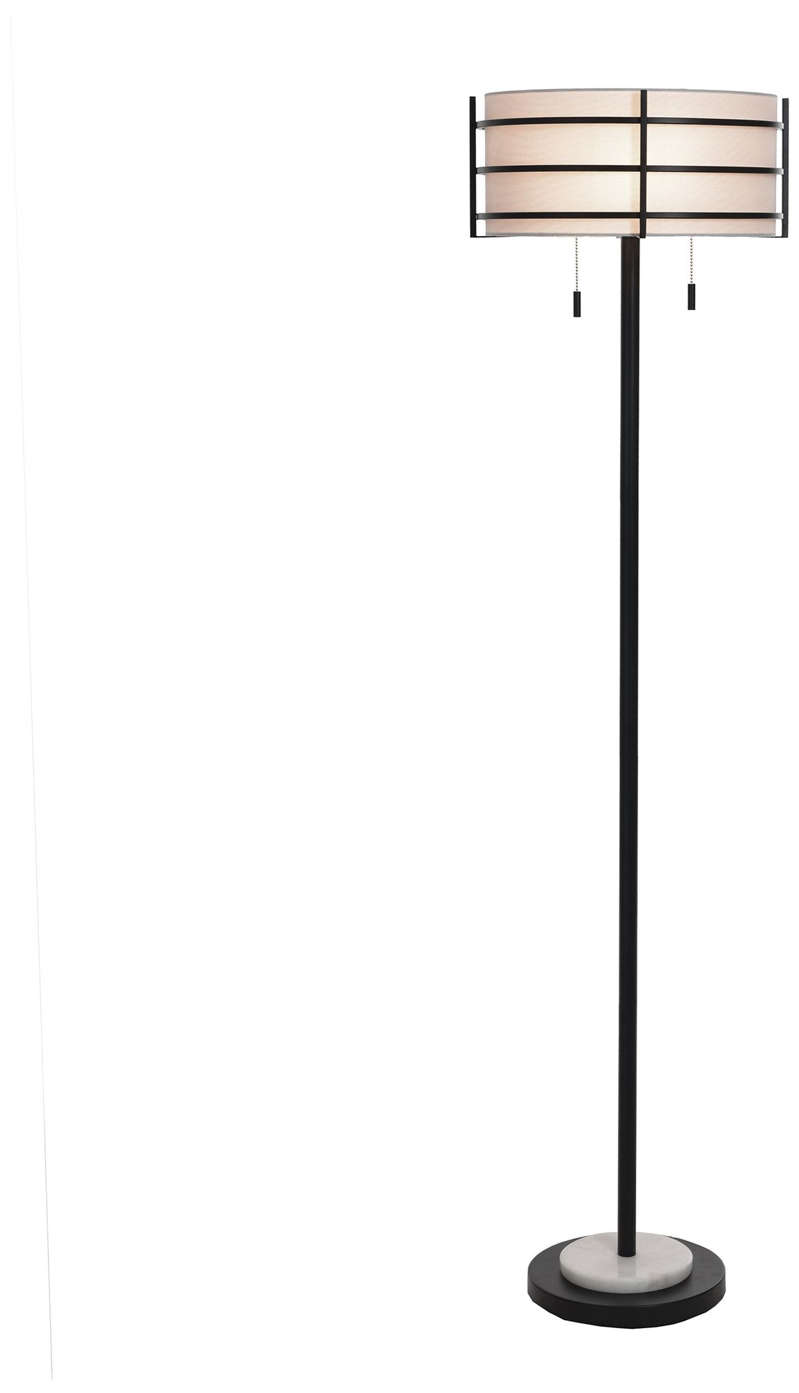 Image 4 Royce 63" High Zammel Floor Lamp with White Shade more views