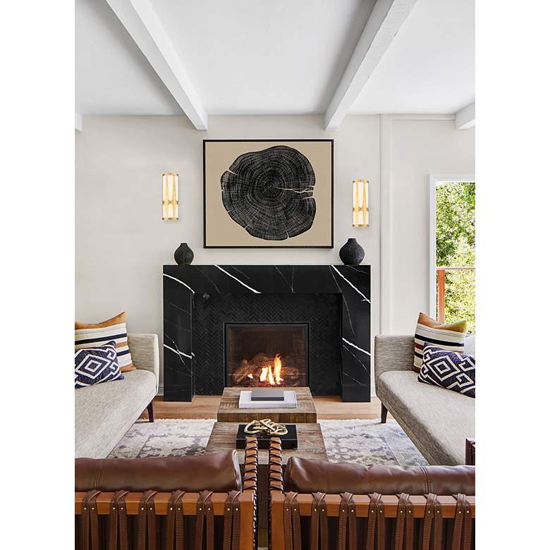 Image 5 Royston integrated LED antique gold sconce more views