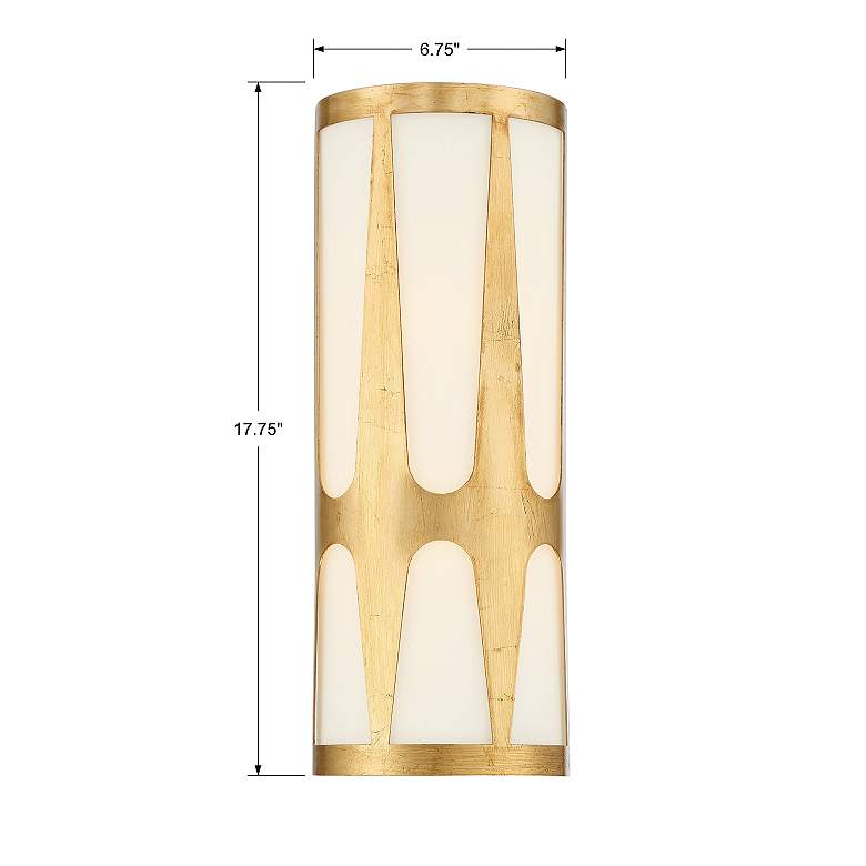 Image 6 Royston integrated LED antique gold sconce more views