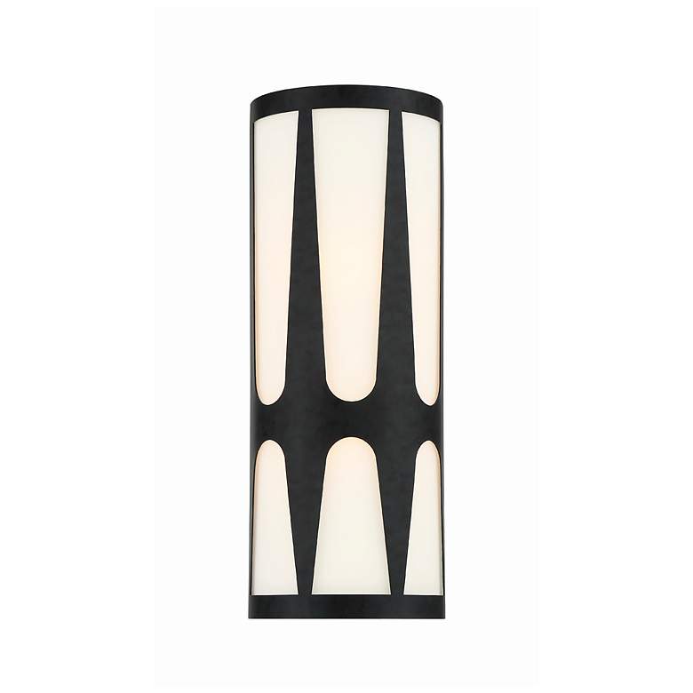 Image 1 Royston Integrated LED black sconce