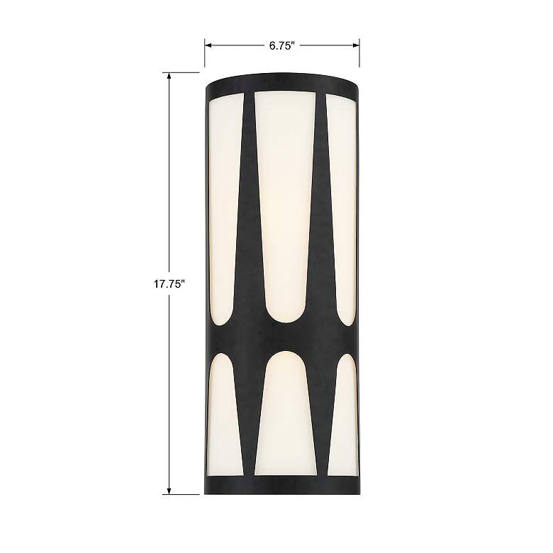 Image 7 Royston Integrated LED black sconce more views