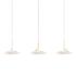 Royyo 44" Wide Matte White and Gold 3-Light Linear Pendant