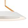 Royyo 44" Wide Matte White and Gold 3-Light Linear Pendant