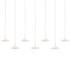 Royyo 44"W Matte White and Gold 7-Light Linear Pendant